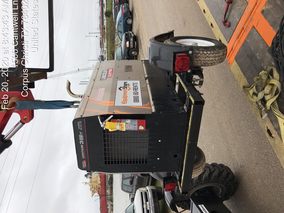 2018 Lincoln Electric Vantage 322 Lincoln Vantage 322 Welder Ready Pak 3 - Vantage 322, Trailer, Fender and light kit, Cable rack