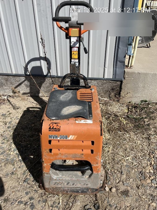 2023 Multiquip MV308GH Honda GX270, 18" Plate, Tachometer