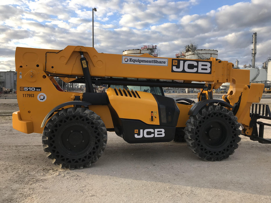 2020 JCB 510-56 Cab/Heat/Air, Solid Tires, Work Lights, Beacon, Aux Hydraulics, Back up Alarm, Lifting Eye, ES Decals