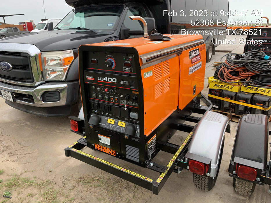 2022 Lincoln Electric LE400 Kubota V1505, Trlr, Cable Rack, Light Kit, ES Decals, T3