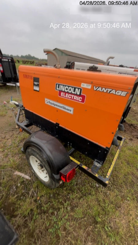 2021 Lincoln Electric Vantage 322 Vantage 322 Ready Pak 3 w/ Decals, ORANGE (includes trailer, cable rack, fender light kit) NO Telematics