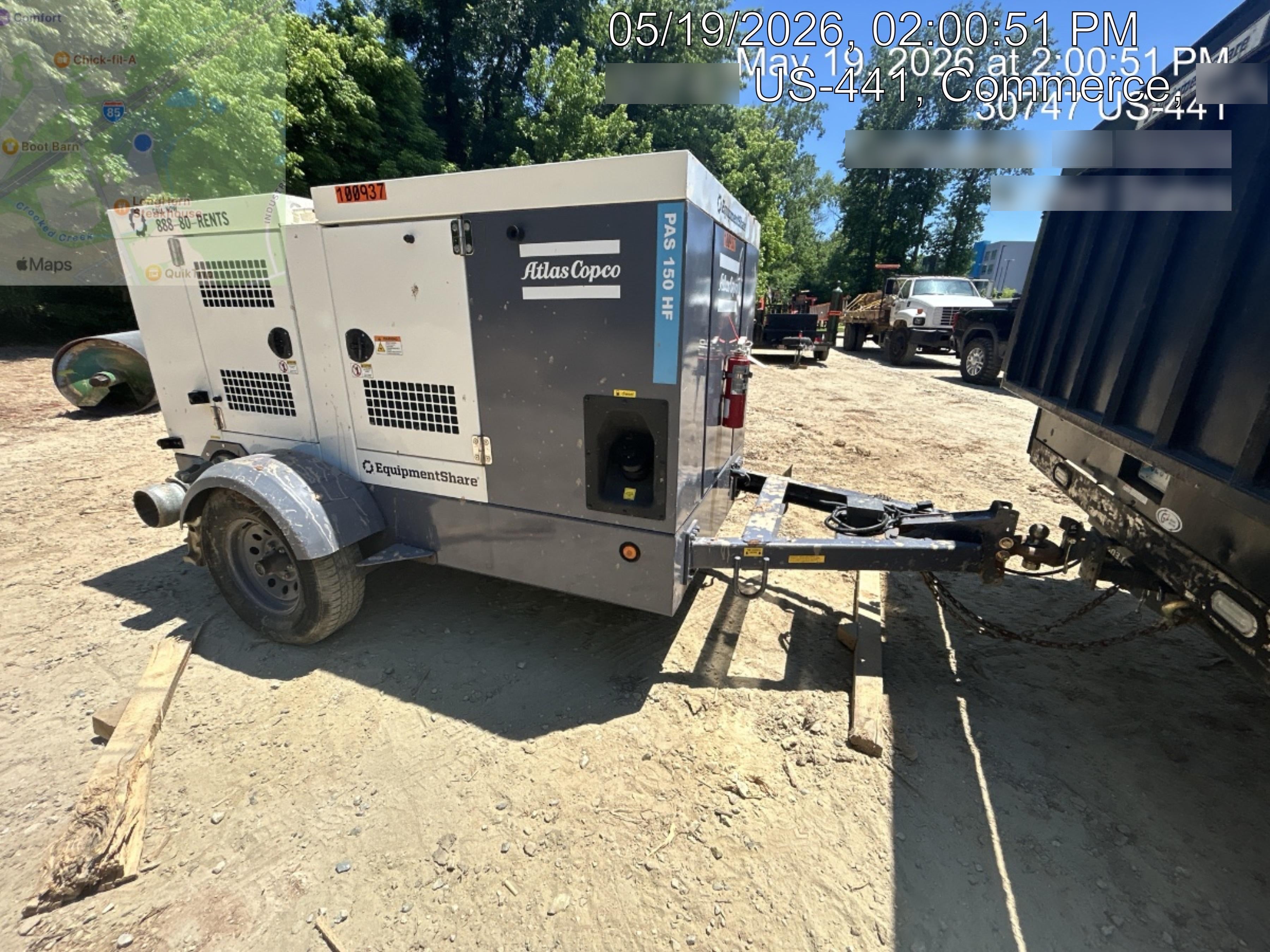 2020 ATLAS COPCO PAS 150 HF CS Enclosed