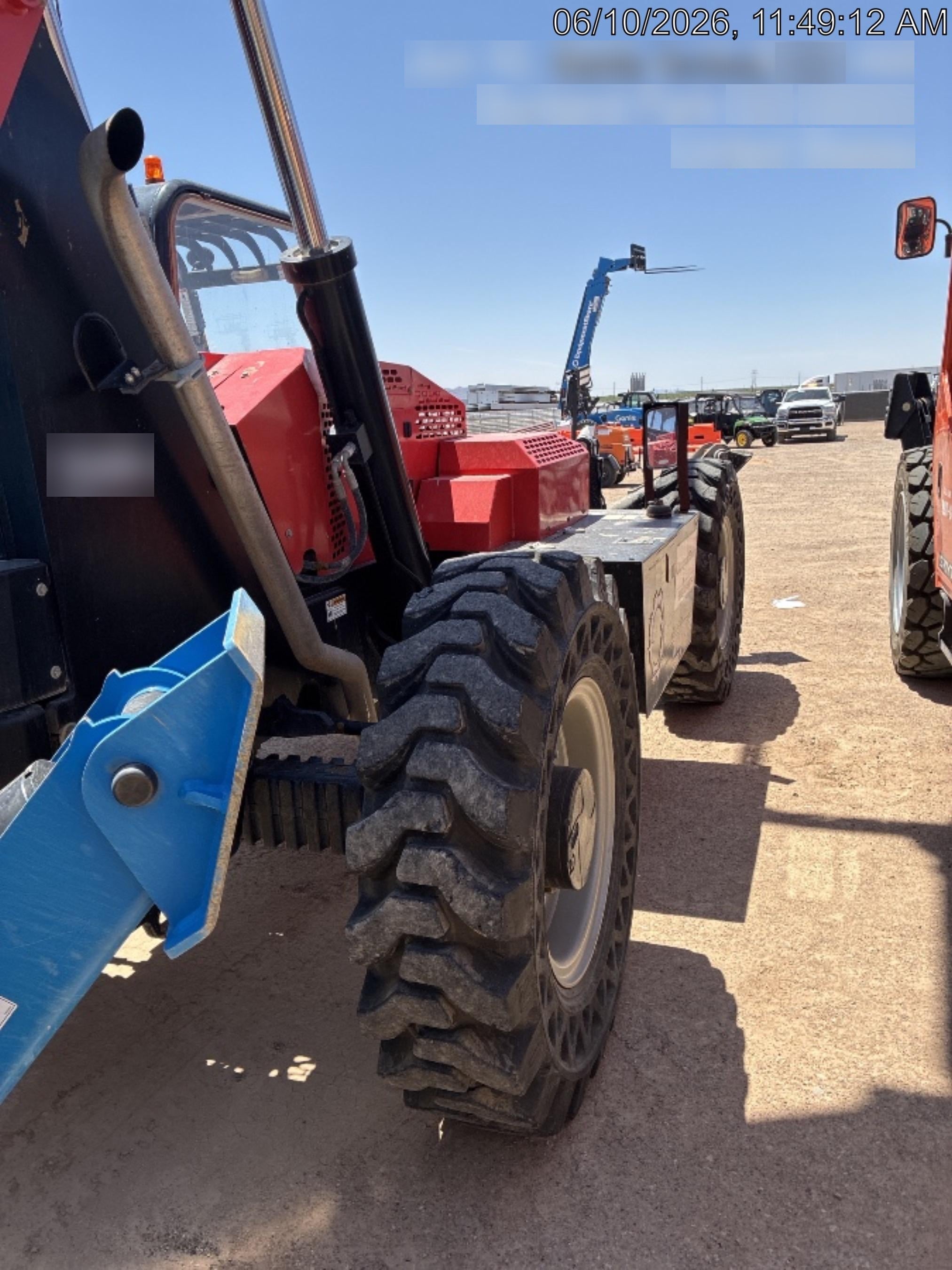 2019 Manitou MTA10055 Canopy, 120 HP, Solid Tires, Work Lights, Lift Hook, Auxiliary Hydraulics 66" Carriage and 60" Forks
