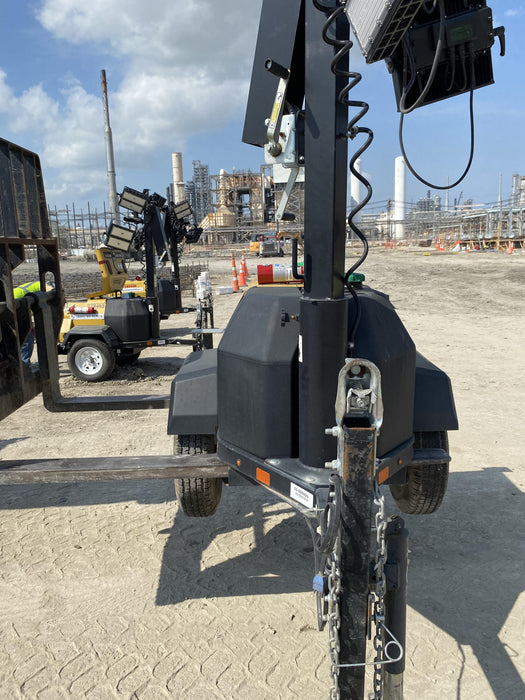 2021 Allmand NLV3GR (4) LED Light Fixture 350W, 23' Vertical Mast, 3kW Prime, Towable, Deep Sea L401, Leveling Jacks, Yanmar T4F 5.8hp