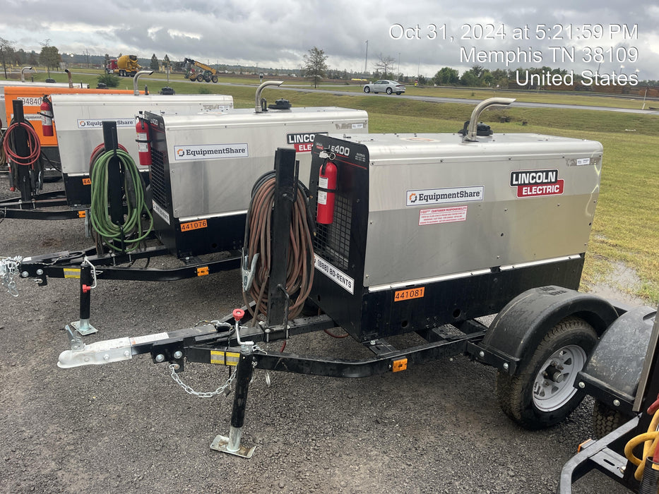 2024 Lincoln Electric LE400 Kubota V1505, Trlr, Cable Rack, Light Kit, ES Decals, T3