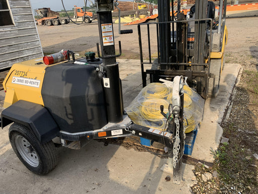 2022 Allmand NLV3GR (4) LED Light Fixture 350W, 23' Vertical Mast, 3kW Prime, Towable, Deep Sea L401, Leveling Jacks, Yanmar T4F 5.8hp