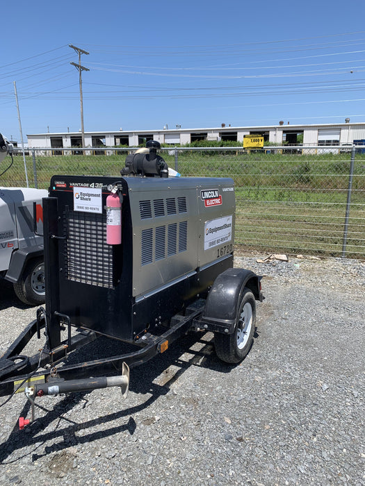 2018 Lincoln Electric Vantage 435 Lincoln Vantage 435 Welder Ready-Pak 3 w/Trailer, Fender/Light Kit, and Cable Rack
