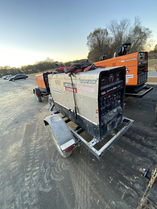 2019 Lincoln Electric Vantage 322 Welder Ready-Pak 3, Two wheel trailer, Fender and Light kit, Cable Rack
