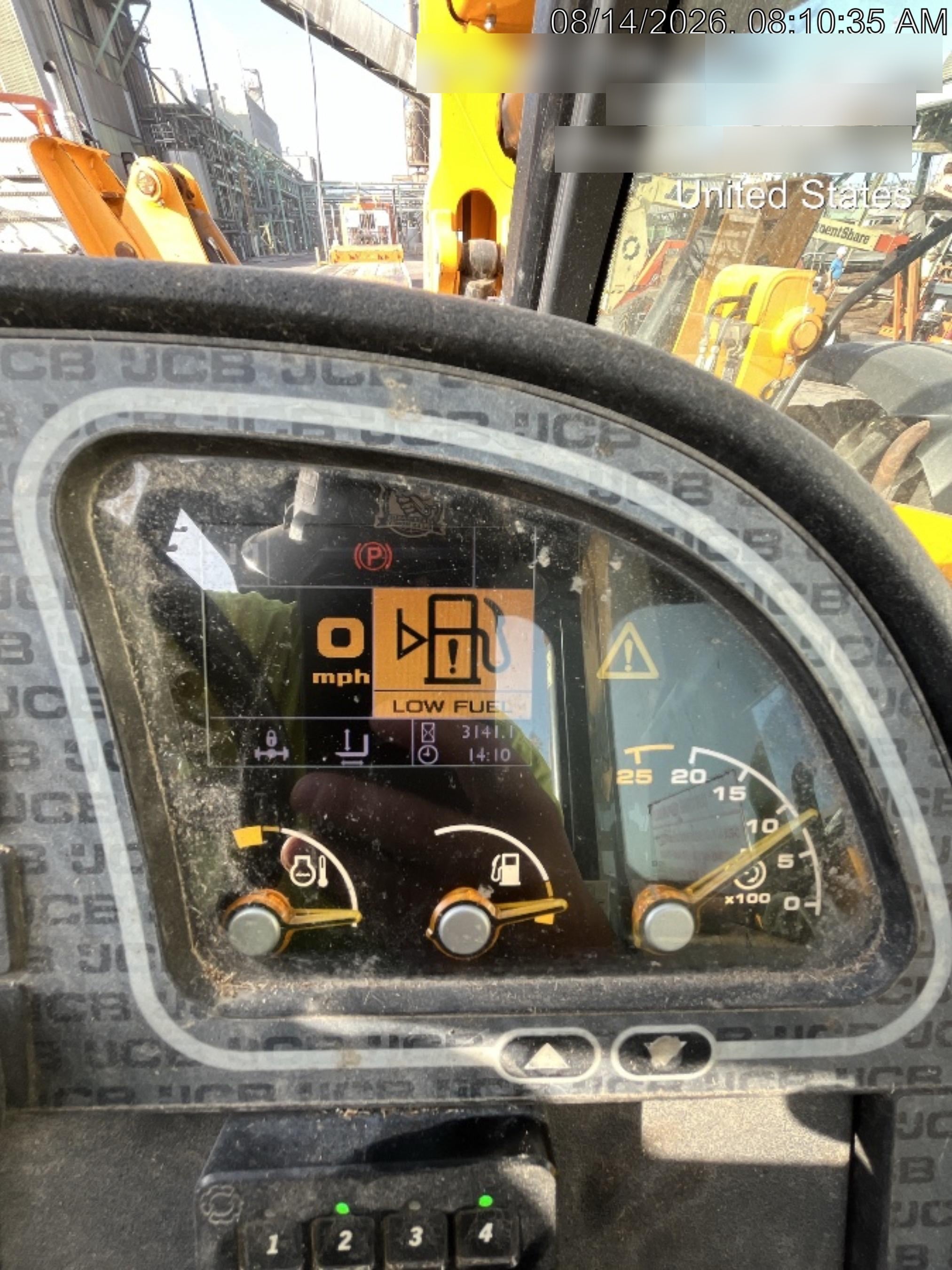 2019 JCB 510-56 Canopy, 74 HP, Solid Tires, STD Worklight, Beacon, Aux Hydraulics, Lifting Eye, Back up Alarm w/66" Carriage/60" Forks