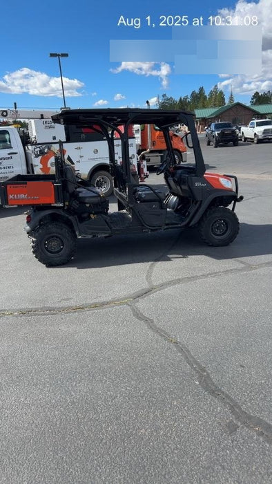 2019 Kubota RTV-X1140 4wd Utility Cart, LED Strobe, Windshield Tempered Glass, Pastic Canopy, Wire Harness Kit, Backup Alarm