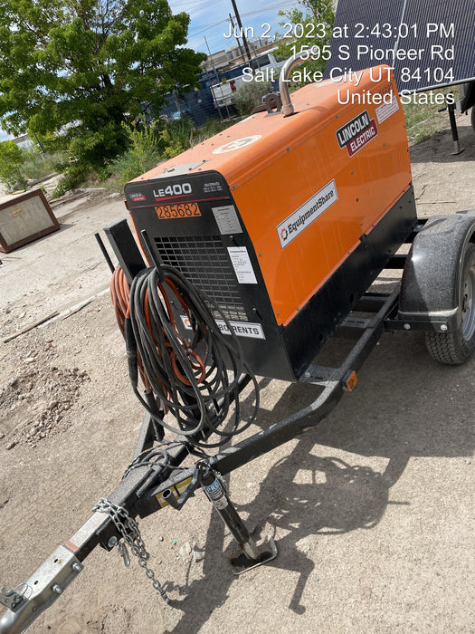 2022 Lincoln Electric LE400 Kubota V1505, Trlr, Cable Rack, Light Kit, ES Decals, T3