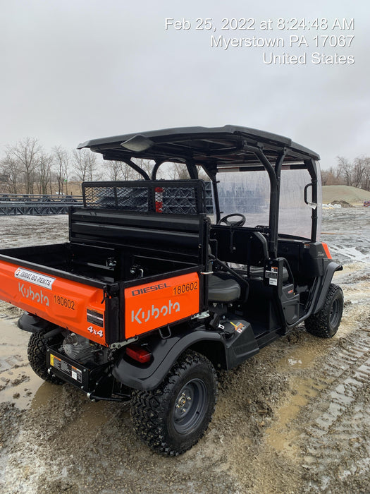 2021 Kubota RTV-X1140W-H Plastic Canopy, Windshield Acrylic Clear, LED Strobe Light, Wire Harness Kit, Back up Alarm