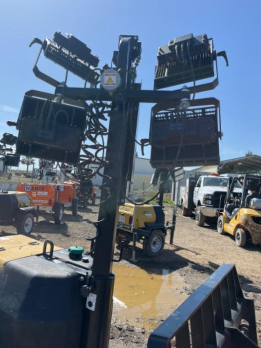 2022 Allmand NLV3GR (4) LED Light Fixture 350W, 23' Vertical Mast, 3kW Prime, Towable, ES Decals, T3