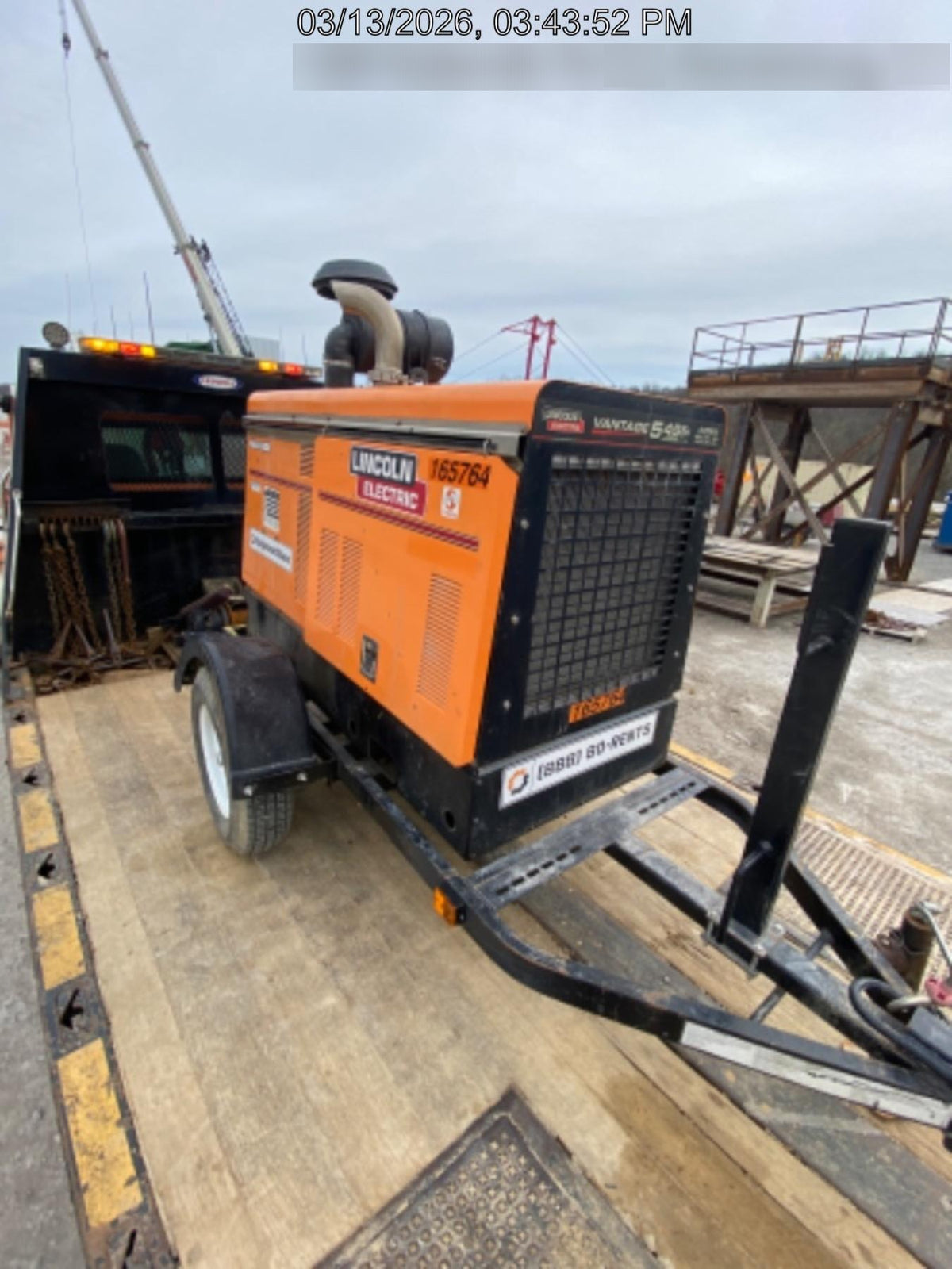 2021 Lincoln Electric Vantage 549X Ready Pak 3, ORANGE (includes trailer, cable rack, fender light kit)