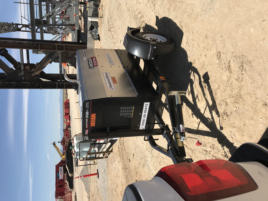 2019 Lincoln Electric Vantage 322 Welder Ready-Pak 3, Two wheel trailer, Fender and Light kit, Cable Rack