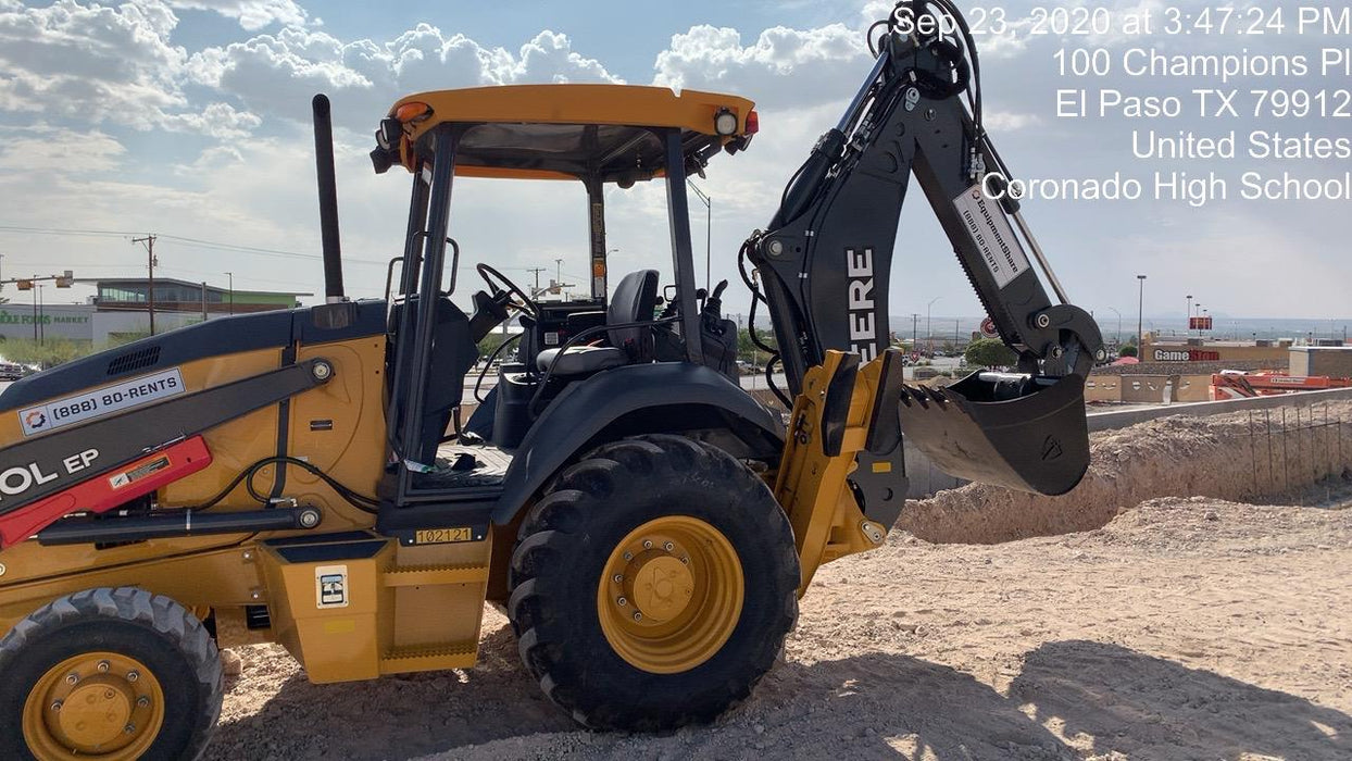 2020 John Deere 310LEP - Extendable Stick Canopy, 4WD, Extendable Stick, Pilot Controls, 2 Way Hydraulics, TAG Manual QC