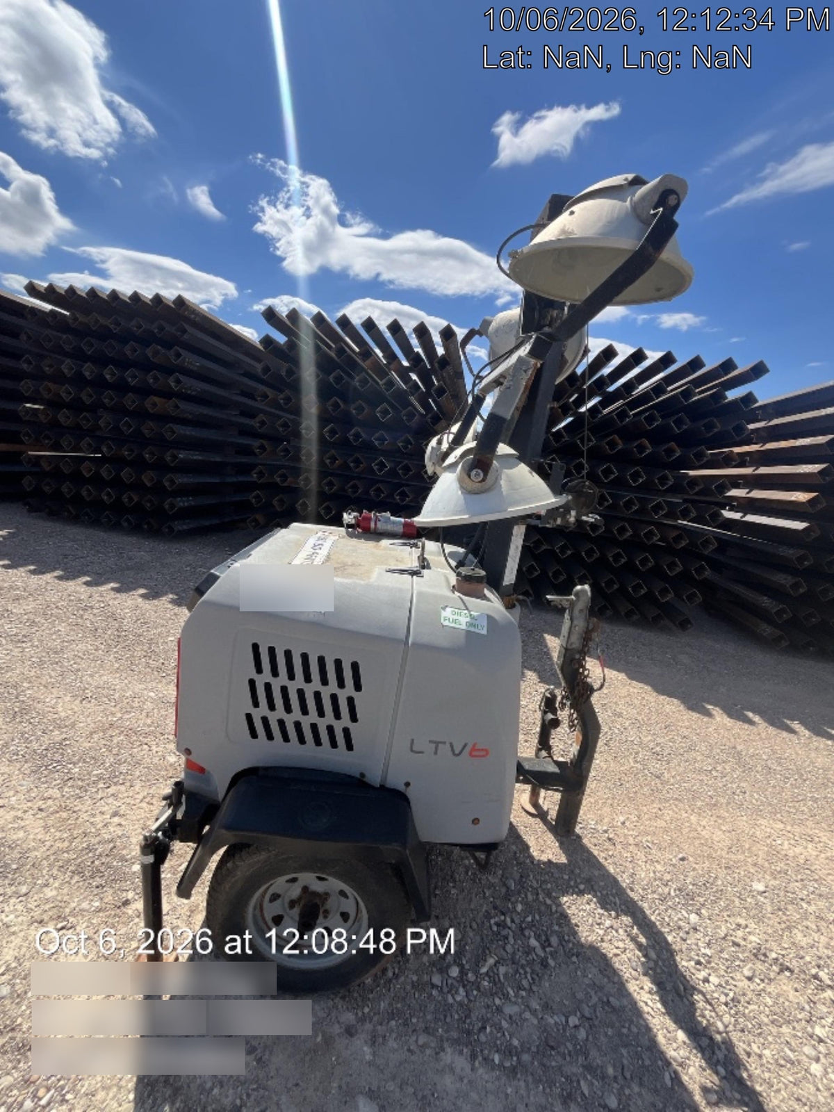 2019 Wacker Neuson LTV6L-MH Wacker Neuson LTV6L Mobile Light Tower w/Fuel Level Sensor Installed