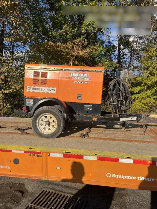 2021 Lincoln Electric Vantage 322 Vantage 322 Ready Pak 3 w/ Decals, ORANGE (includes trailer, cable rack, fender light kit) NO Telematics