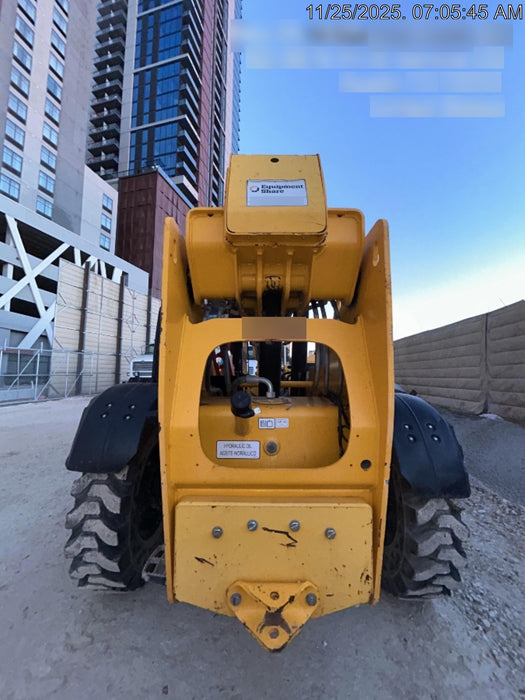 2019 JCB 509-42 74 HP w/Open ROPS, Beacon, Aux Hydraulics, LED Work lights, Solid Tires w/66" Carriage/60" Forks