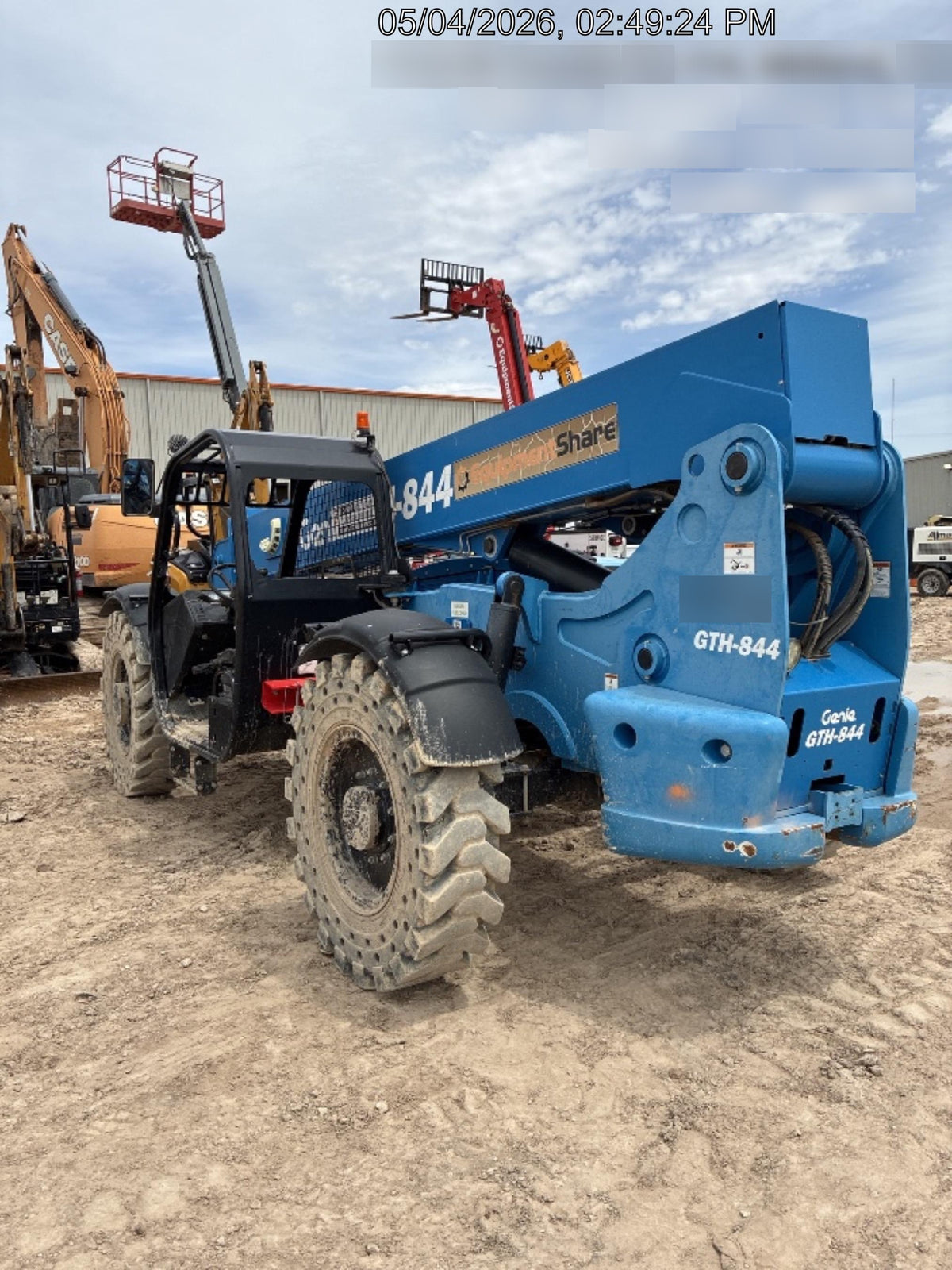 2018 Genie GTH-844 Genie GTH-844 w/Open ROPS, Solid Tires, beacon/work lights, 60" carriage/forks