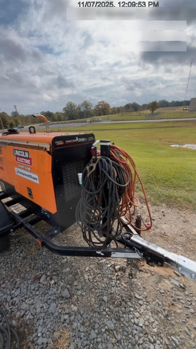 2021 Lincoln Electric Vantage 322 Vantage 322 Ready Pak 3 w/ Decals, ORANGE (includes trailer, cable rack, fender light kit) NO Telematics