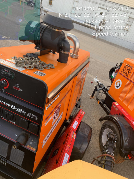 2021 Lincoln Electric Vantage 549X Ready Pak 3, ORANGE (includes trailer, cable rack, fender light kit)