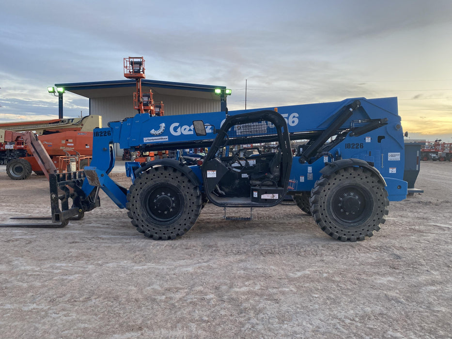 2018 Genie GTH-1056 Genie GTH-1056 w/ROPS, Work Lights, Solid Tires, RH Cab Mesh, Beacon, 60" Carriage and Forks