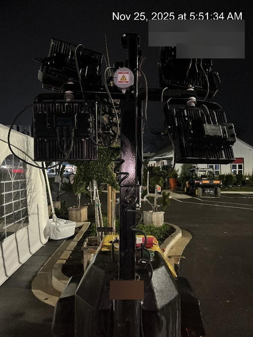 2022 Allmand NLV3GR (4) LED Light Fixture 350W, 23' Vertical Mast, 3kW Prime, Towable