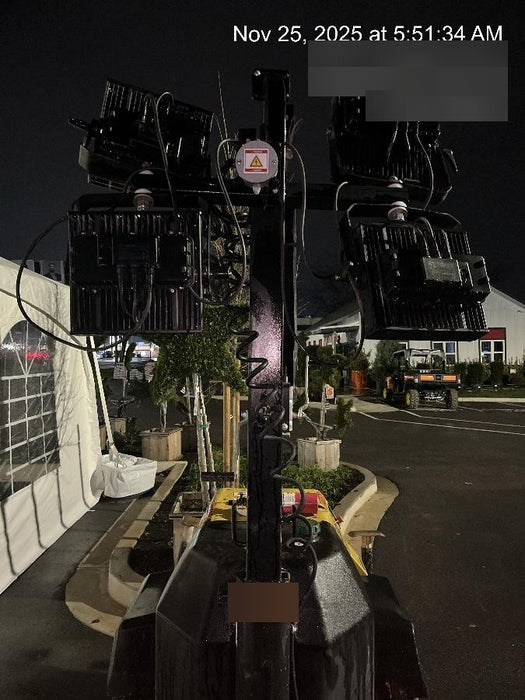 2022 Allmand NLV3GR (4) LED Light Fixture 350W, 23' Vertical Mast, 3kW Prime, Towable