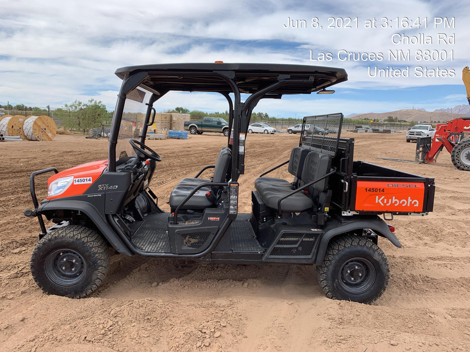 2022 Kubota RTV-X1140W-H Plastic Canopy, Windshield Acrylic Clear, LED Strobe Light, Wire Harness Kit, Back up Alarm