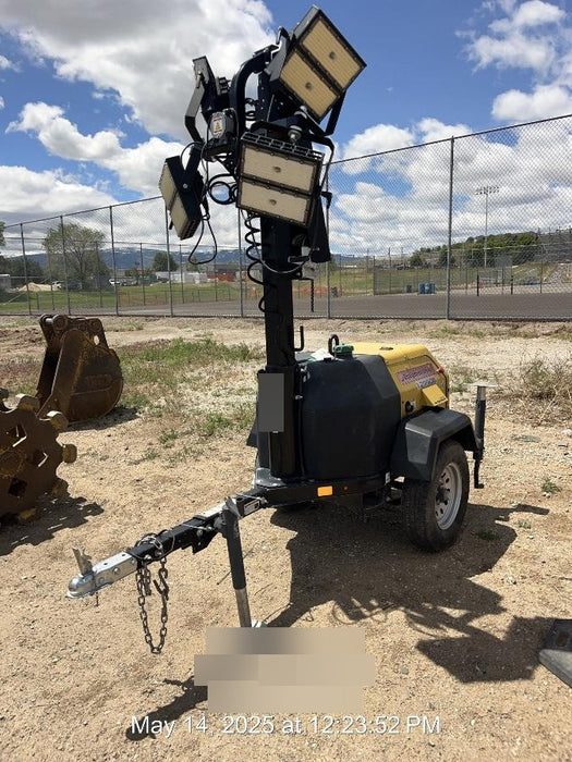 2021 Allmand NLV3GR (4) LED Light Fixture 350W, 23' Vertical Mast, 3kW Prime, Towable, Deep Sea L401, Leveling Jacks, Yanmar T4F 5.8hp