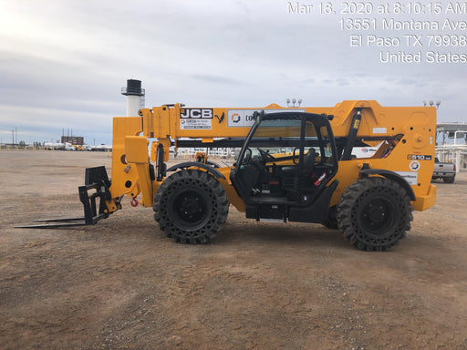 2020 JCB 510-56 Canopy, 74 HP, Solid Tires, STD Worklight, Beacon, Aux Hydraulics, Lifting Eye, Back up Alarm w/66" Carriage/60" Forks