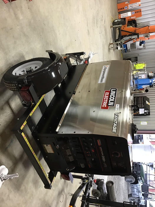 2019 Lincoln Electric Vantage 322 Welder Ready-Pak 3, Two wheel trailer, Fender and Light kit, Cable Rack