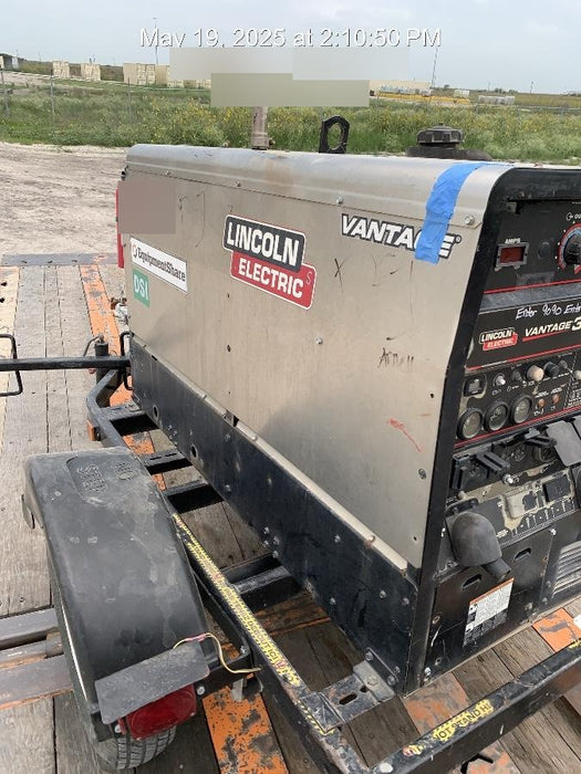 2019 Lincoln Electric Vantage 322 Ready-Pak 3, Two Wheel Trailer, Fender and Light Kit, Cable Rack