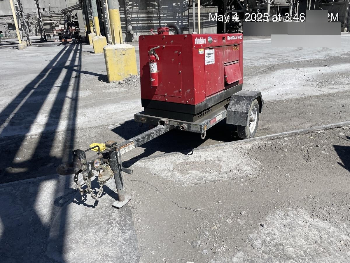 2022 Shindaiwa DGW400MDL Kubota D902 Engine, 23 HP, Dual Op Welder, Wire, Arc, Droop Stick, Tig, and CC Stick Functionality, Simulphase, 3 Phase and 1 Phase Gen Output, Single Axle NB Trlr, Slr Trckl Chrg 12V 12W, Fire Ext