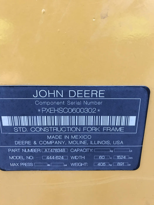2020 JOHN DEERE 96" Loader Fork Carriage - John Deere