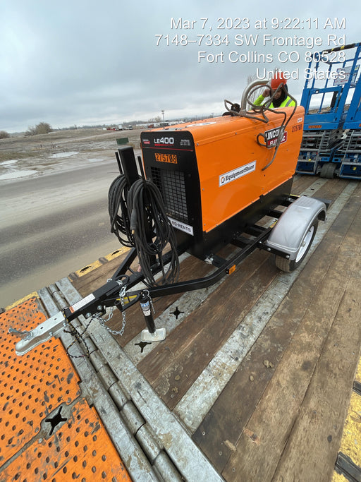 2022 Lincoln Electric LE400 Kubota V1505, Trlr, Cable Rack, Light Kit, ES Decals, T3