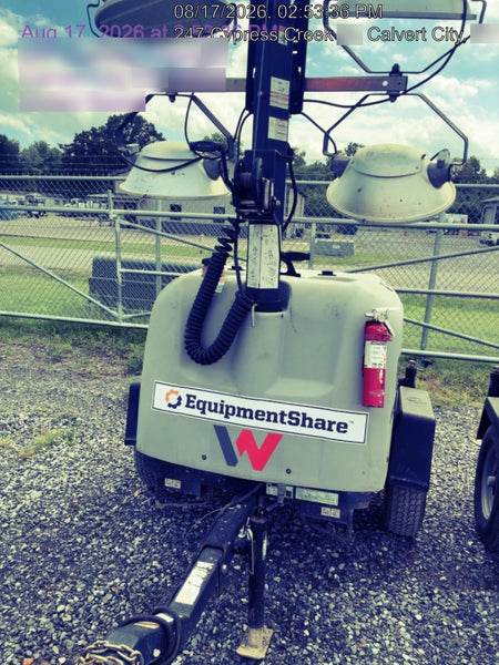 2019 Wacker Neuson LTV6L-MH Mobile Light Tower w/Fuel Level Sensor Installed
