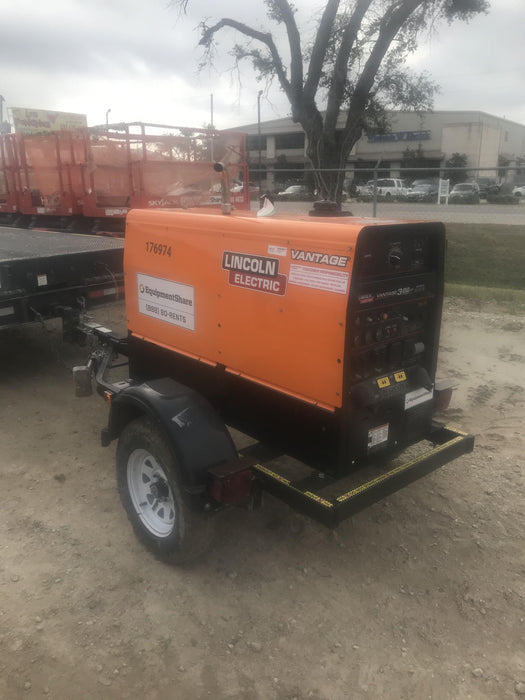 2021 Lincoln Electric Vantage 322 Vantage 322 Ready Pak 3 w/ Decals, ORANGE (includes trailer, cable rack, fender light kit) NO Telematics