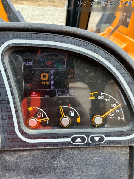 2019 JCB 510-56 74 HP w/CAB/HVAC, Beacon, Worklights, Aux Hydraulics, Solid Tires 72" Carriage/60" Forks