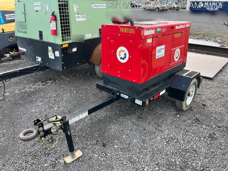 2022 Shindaiwa DGW400MDL Kubota D902 Engine, 23 HP, Dual Op Welder, Wire, Arc, Droop Stick, Tig, and CC Stick Functionality, Simulphase, 3 Phase and 1 Phase Gen Output, Single Axle NB Trlr, Slr Trckl Chrg 12V 12W, Fire Ext