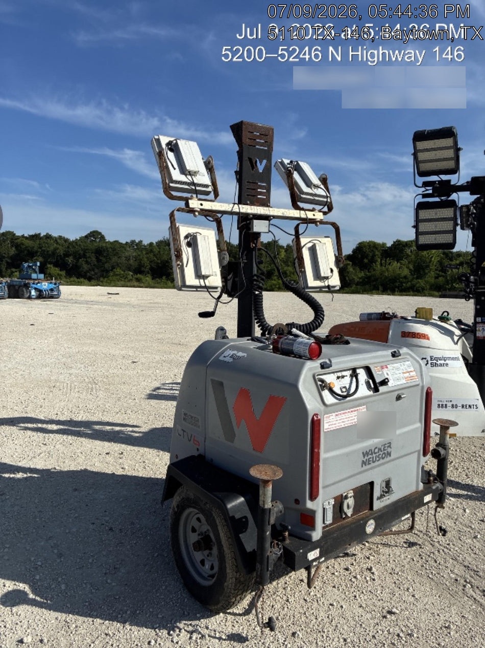 2019 Wacker Neuson LTV6K-LED LTV6K Light Tower, LED 300W, Telematics EQ SH Kubota