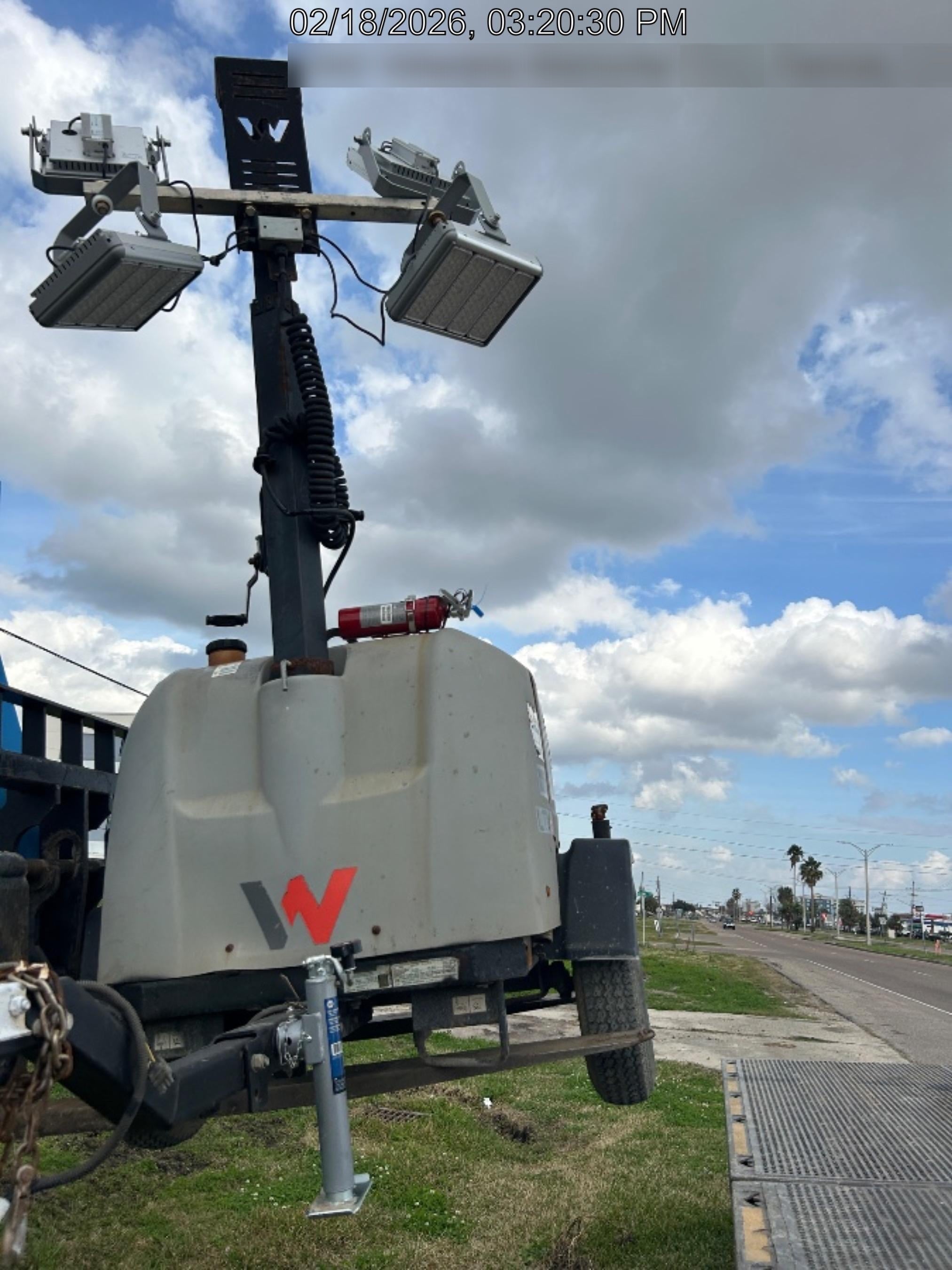 2022 Allmand NLV3GR (4) LED Light Fixture 350W, 23' Vertical Mast, 3kW Prime, Towable, Deep Sea L401, Leveling Jacks, Yanmar T4F 5.8hp