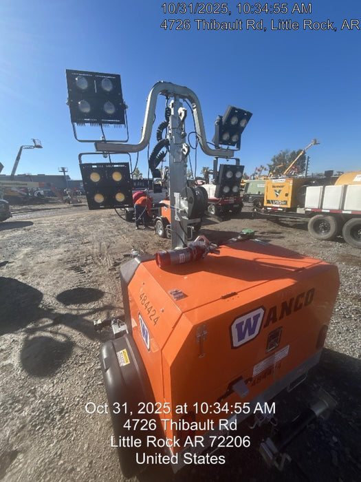 2024 Wanco WLTT-4MM4K Diesel, Mitsubishi L2E, 9.0HP @1800 rpm, Deep Sea Controller, Shore Power Plug, Auto Start, (4) 350W LED Floodlights, 4kW Generator, 60 Gal Fuel Tank, 2" Ball, T3