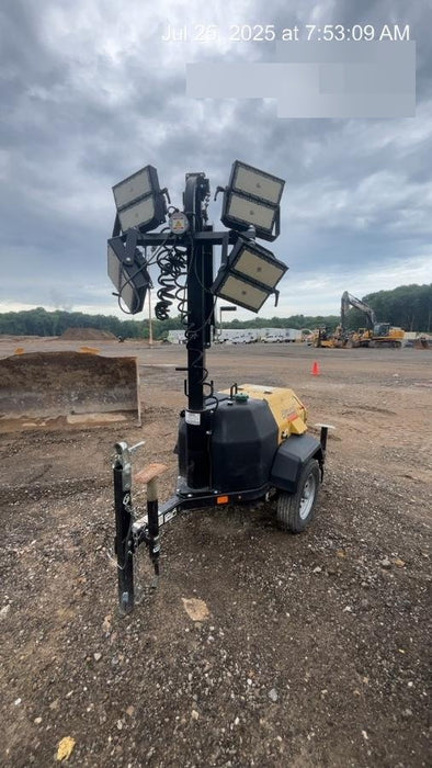 2022 Allmand NLV3GR (4) LED Light Fixture 350W, 23' Vertical Mast, 3kW Prime, Towable, Deep Sea L401, Leveling Jacks, Yanmar T4F 5.8hp