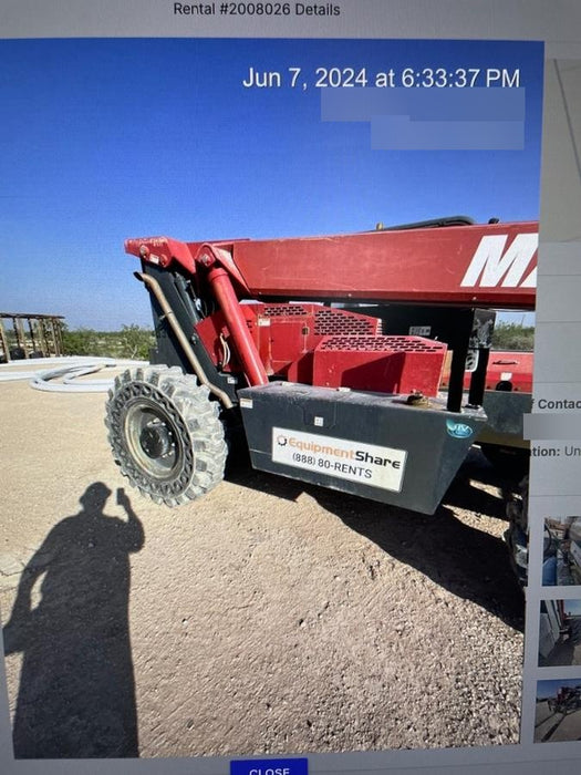 2018 Manitou 12042 Manitou MTA 12042 w/Open ROPS, Work Lights/Strobe, Aux Hyd, Solid Tires, Lift Hook, 66" Carriage, 72" Forks, Outriggers