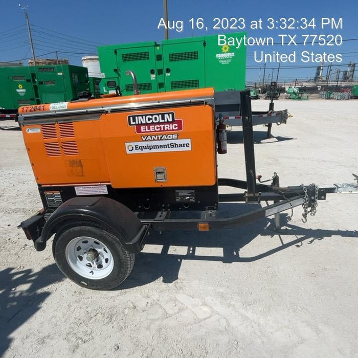 2021 Lincoln Electric Vantage 322 Vantage 322 Ready Pak 3 w/ Decals, ORANGE (includes trailer, cable rack, fender light kit) NO Telematics