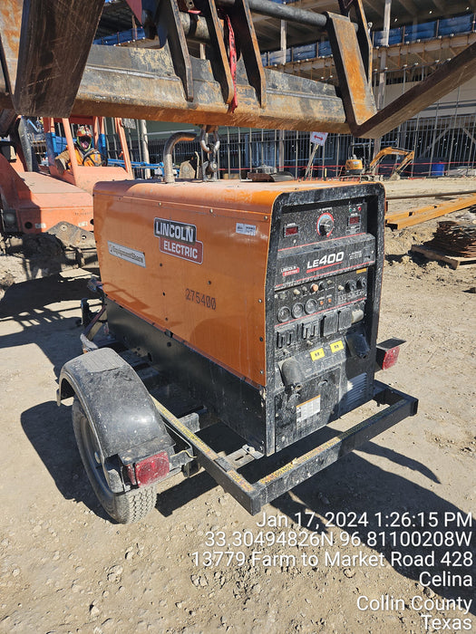 2022 Lincoln Electric LE400 Kubota V1505, Trlr, Cable Rack, Light Kit, ES Decals, T3