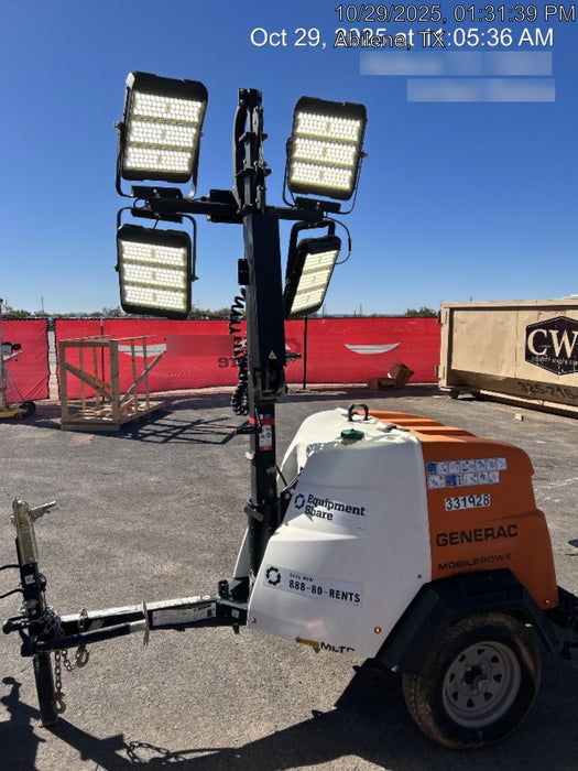 2023 Generac MLT2 Diesel, Flex Switch 120V Input, Powerzone Controller, (4) 320W LED Lights, 4kW Generator, 39.9 Gal Fuel Tank, 2" Ball, T3