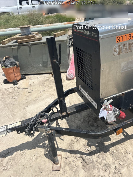 2019 Lincoln Electric Vantage 322 Welder Ready-Pak 3, Two wheel trailer, Fender and Light kit, Cable Rack